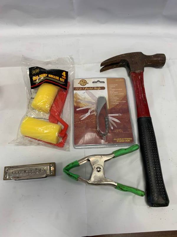 lot 114 image: Large Lot of Tools & Hohner Harmonica