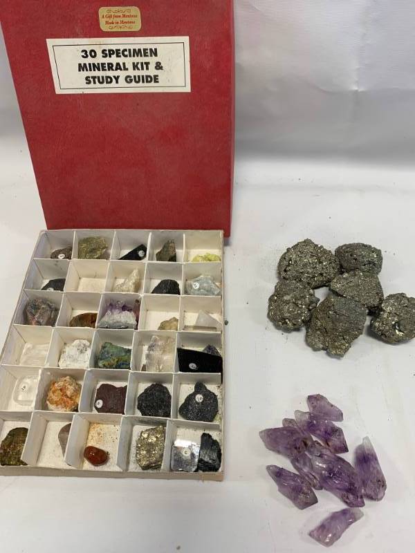 lot 116 image: 30pc Rock Collection, Crystals, Fools Gold