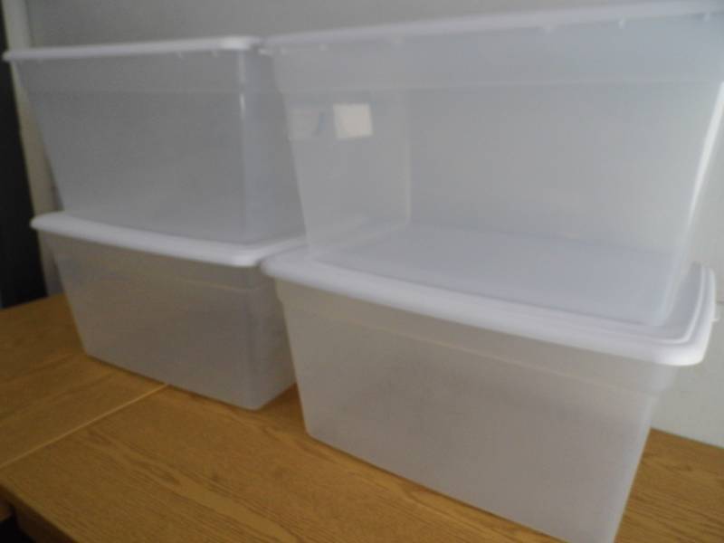 lot 37 image: Lot of 4 Clear Storage Containers