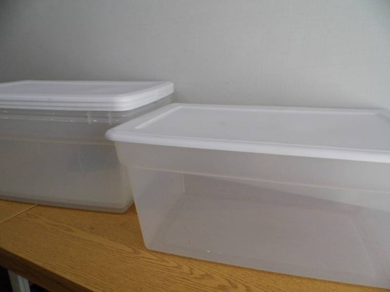 lot 38 image: Lot of 4 Clear Storage Containers