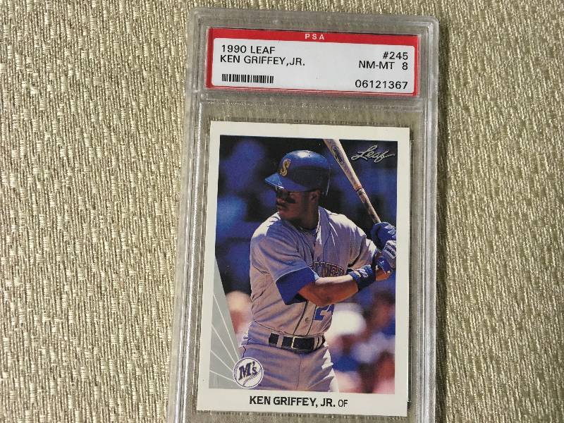 lot 319 image: 1990 Leaf Ken Griffey Jr. Card Mint 8