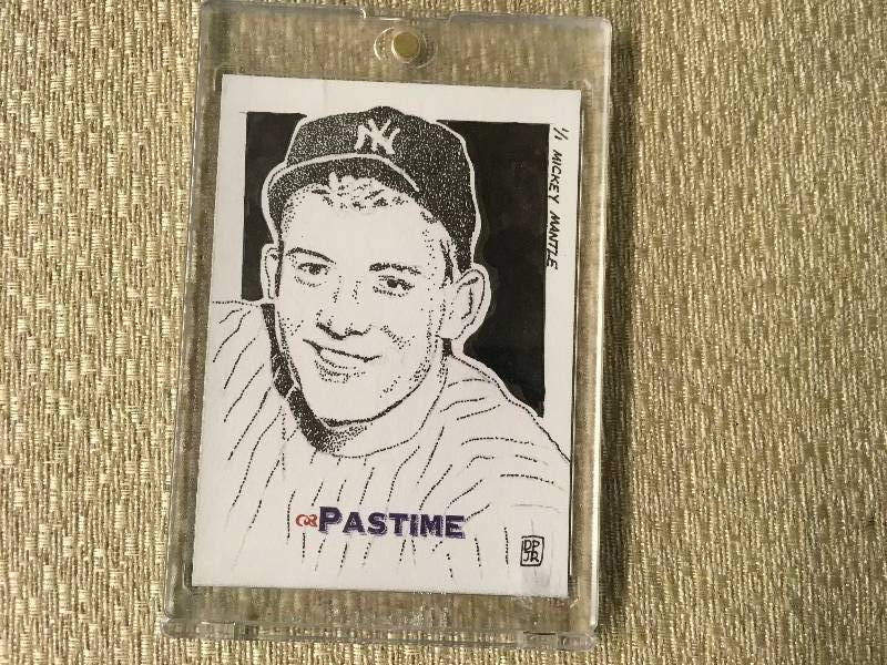 lot 338 image: Mickey Mantle Pastime Portraits Card