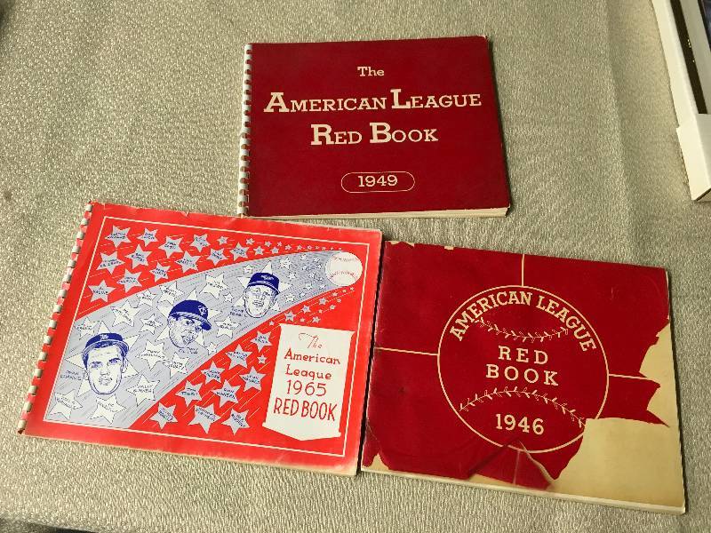 lot 355 image: 1946, 1949, 1965 American League Red Books