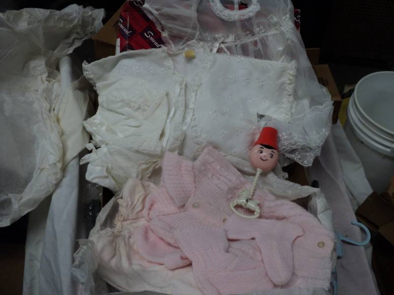 Vintage Baptismal Outfit and Sweate...