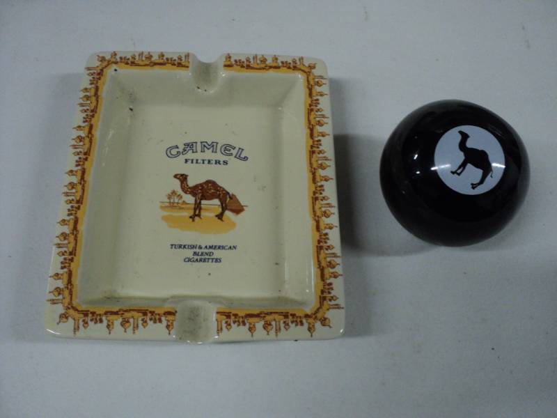 Camel Ash Tray and Camel Eight Ball...