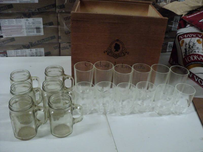 12 Glasses and 6 Mugs needs washin...