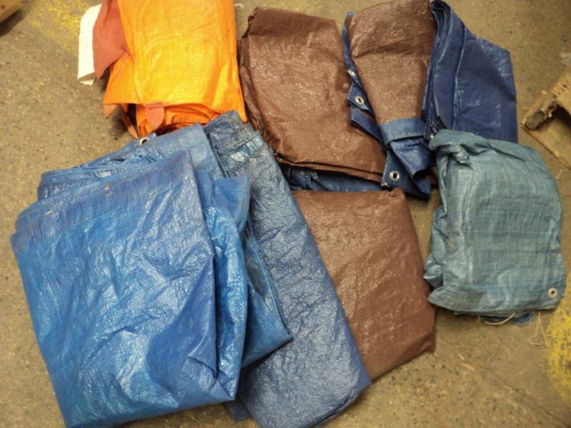 8 Tarps Various Sizes...
