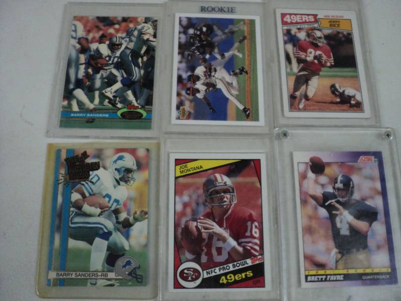6 Football Cards...