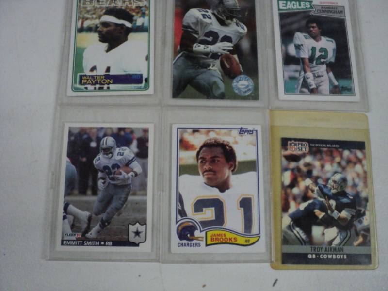6 Football Cards...