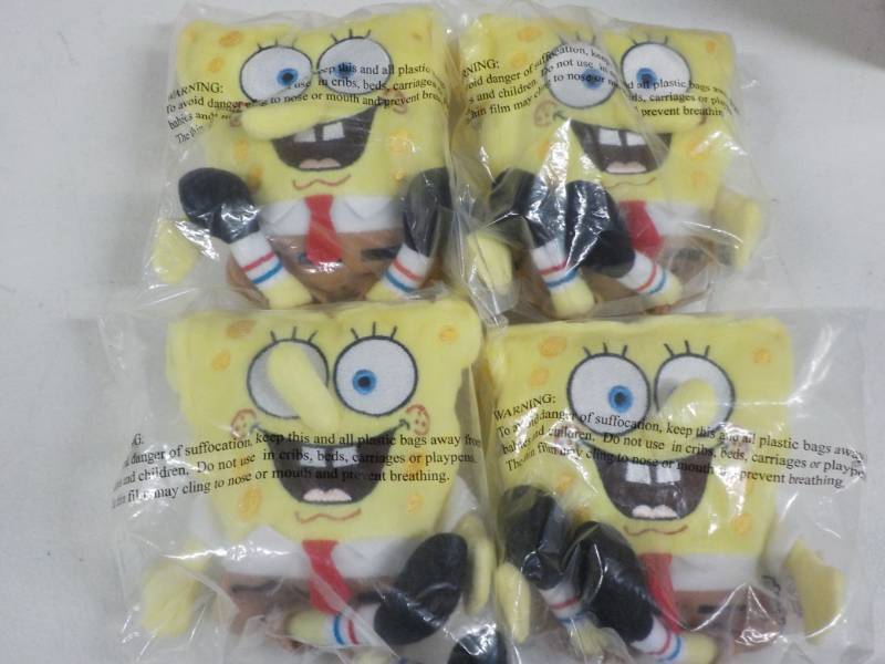 4 Sponge Bob bean Bags...