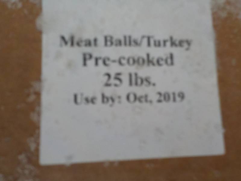 25 lbs. Turkey Meatballs pre cooke...