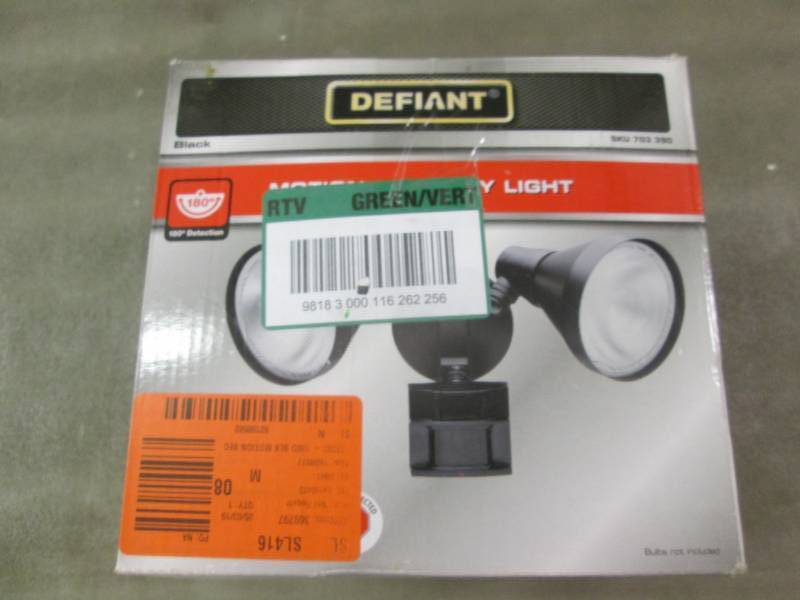 lot 40 image: Defiant 180 Degree Black Motion-Sen...