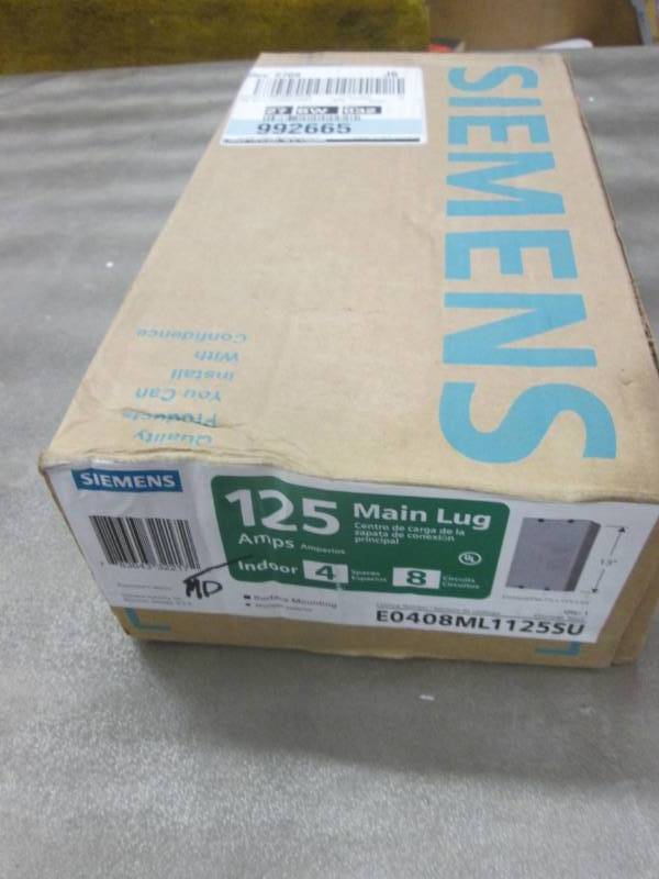 lot 91 image: Siemens EQ 125 Amp 4-Space 8-Circui...