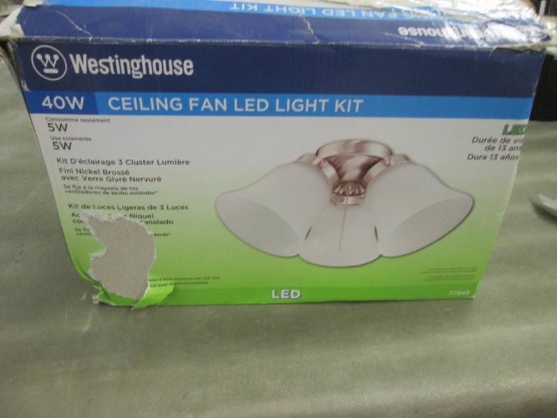 lot 121 image: Westinghouse 3-Light Brushed Nickel...