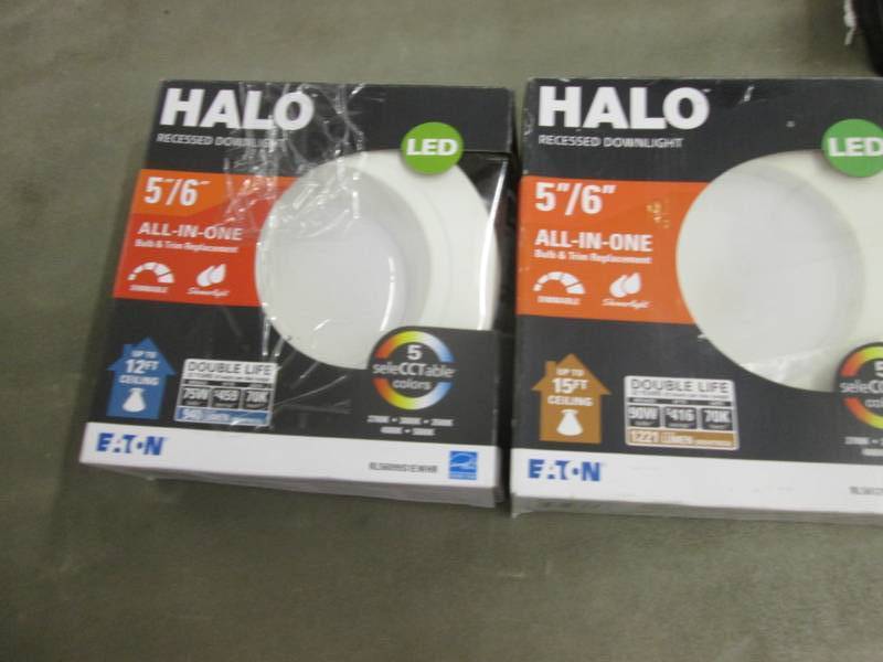 lot 134 image: 3 Halo RL 5 in. and 6 in. White Int...
