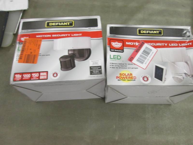 lot 150 image: 2 Defiant LED Motion Security Light...