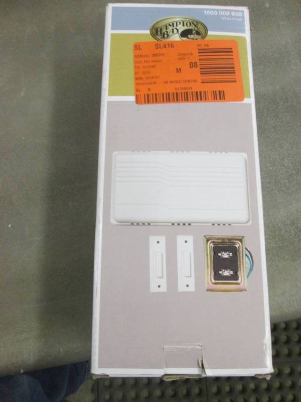 lot 164 image: Hampton Bay Wired Door Chime Contra...