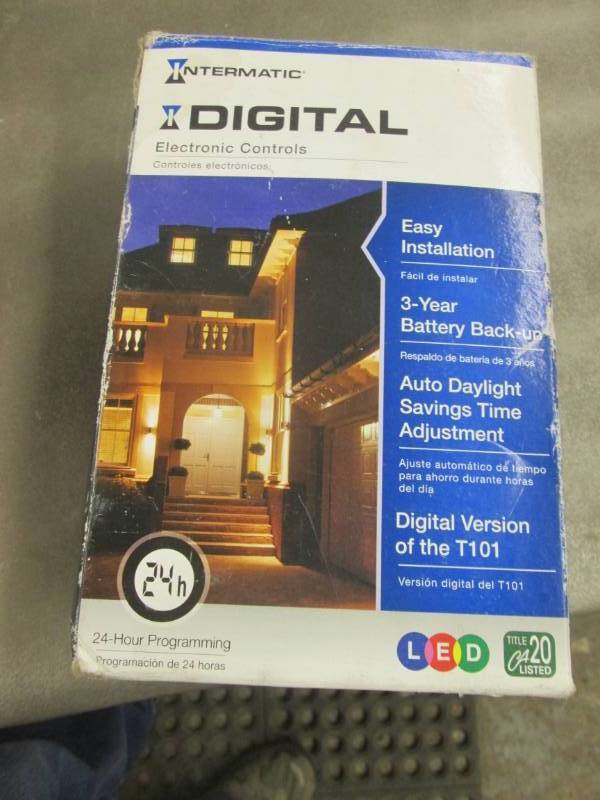 lot 171 image: Intermatic 20 Amp 24-Hour SPST 1-Ci...