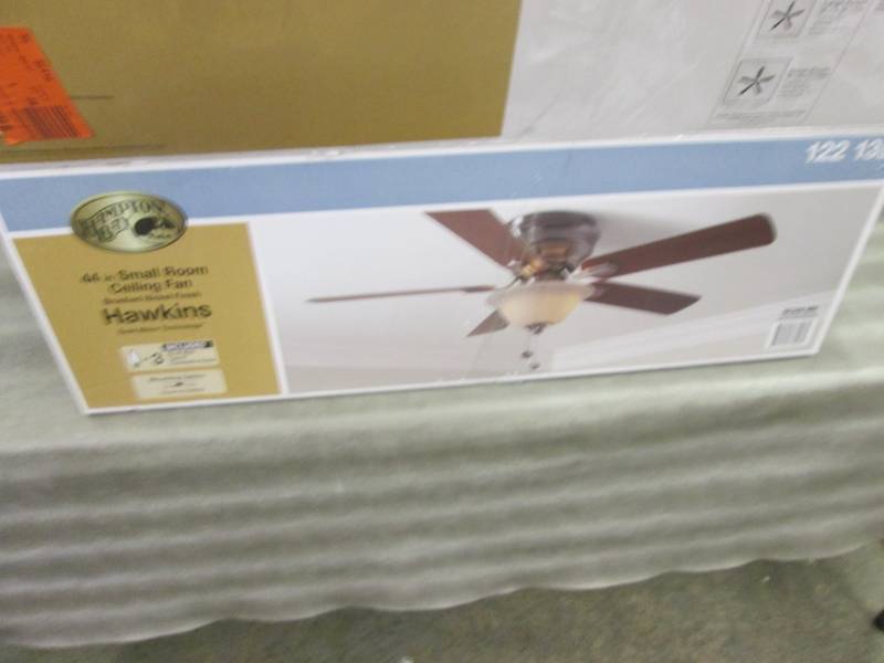 lot 174 image: Hampton Bay Hawkins 44 in. Brushed ...