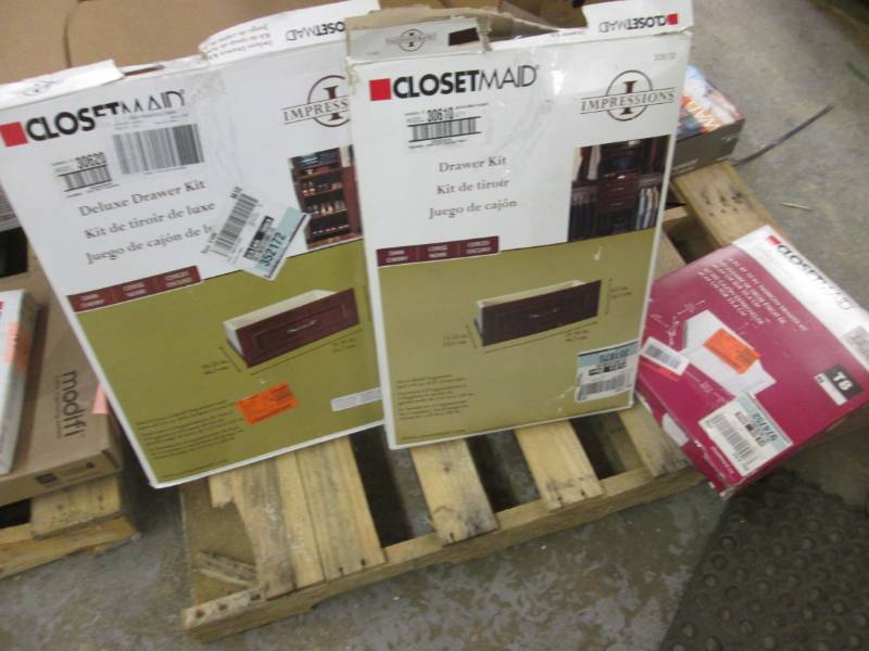 lot 188 image: 3 Assorted ClosetMaid Drawer Kits...