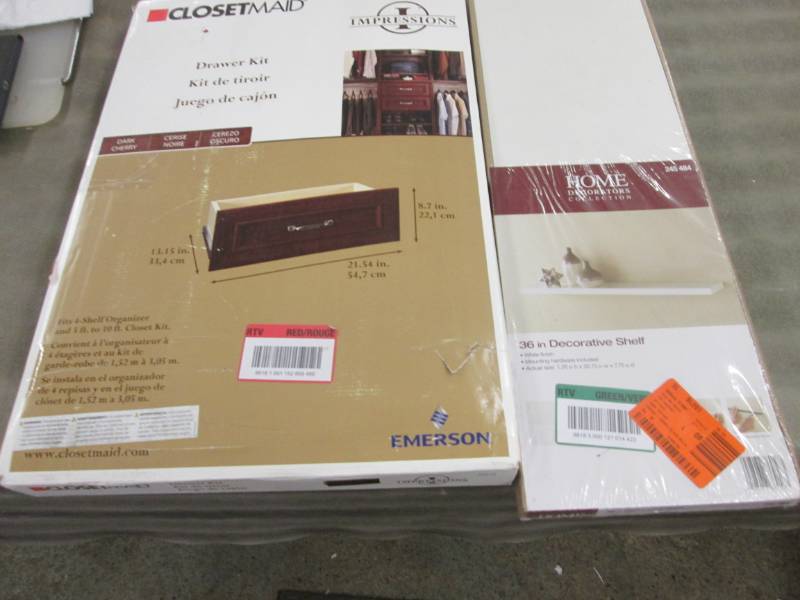 lot 212 image: 36 inch Shelf, Drawer Kit, 24 inch ...
