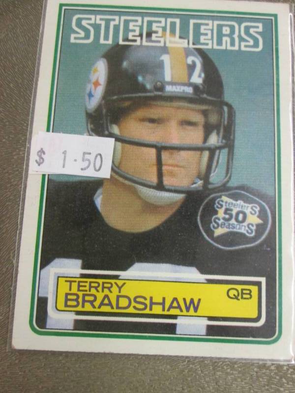 lot 307 image: Terry Bradshaw Cards...