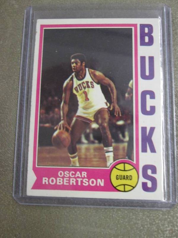lot 350 image: 1974-75 Topps Oscar Robertson Card...