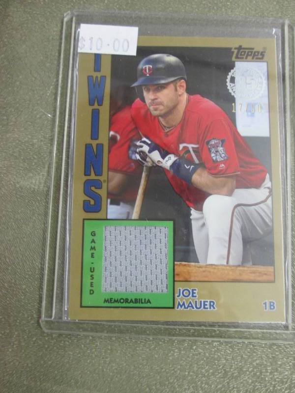 lot 357 image: Joe Mauer Jersey Card 1750...