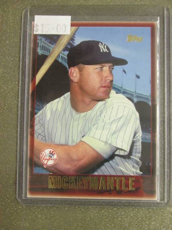 lot 390 image: Topps Mickey Mantle Card...