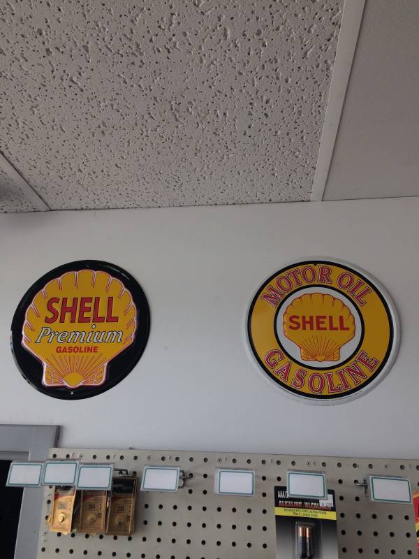 lot 88 image: 3 Tin Shell Signs