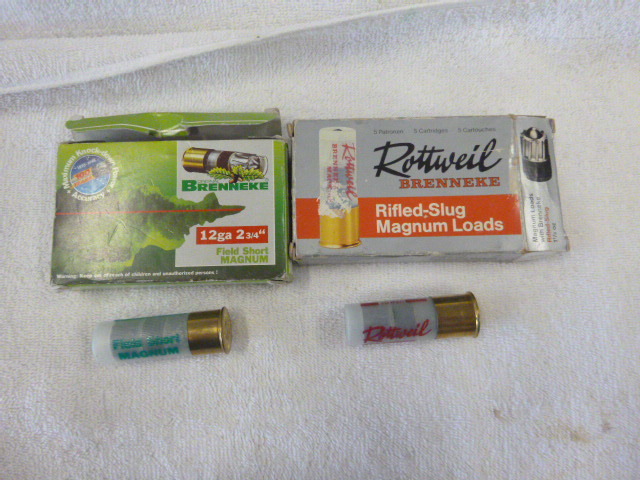 lot 66 image: Brenneke and Rottweil 2 34 12 Gauge Shotshells