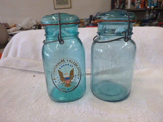 lot 75 image: 2 Ball Ideal Canning Jars