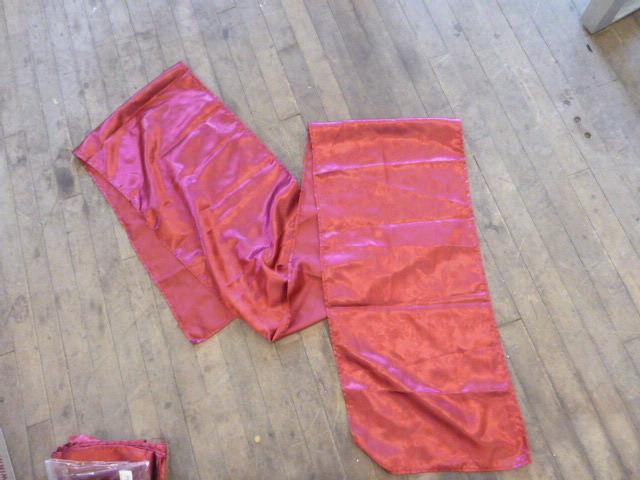 lot 98 image: 12 Red Table Runners
