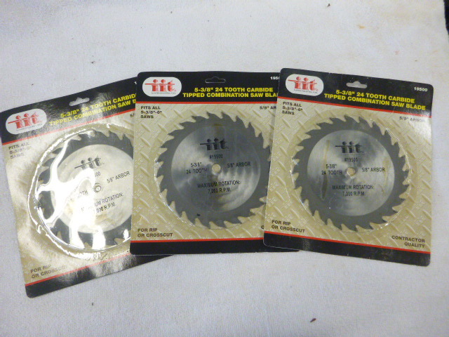 lot 109 image: 3 iit Saw Blades