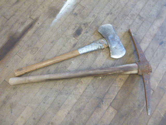 lot 111 image: Axe and Pick Axe