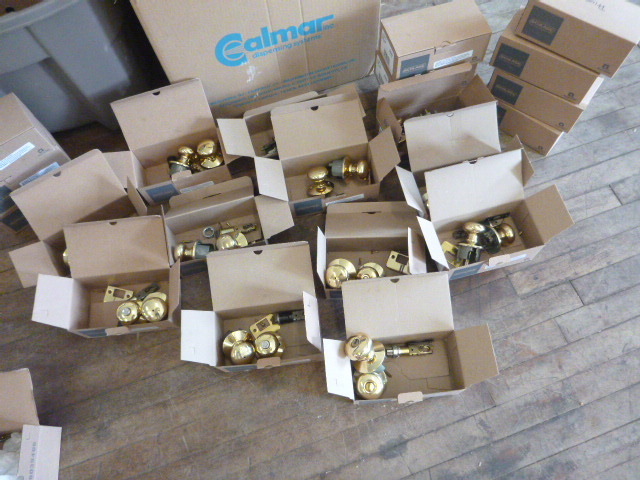lot 122 image: Brass Finish Door Knobs
