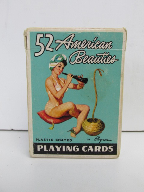 lot 54 image: Original Vintage GIL ELVGREN Pinup Playing Cards