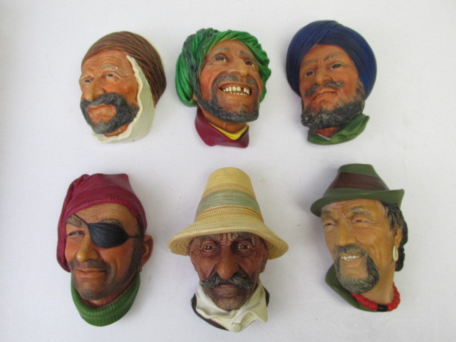 lot 64 image: Group of Vintage Chalkware BOSSON Heads #2