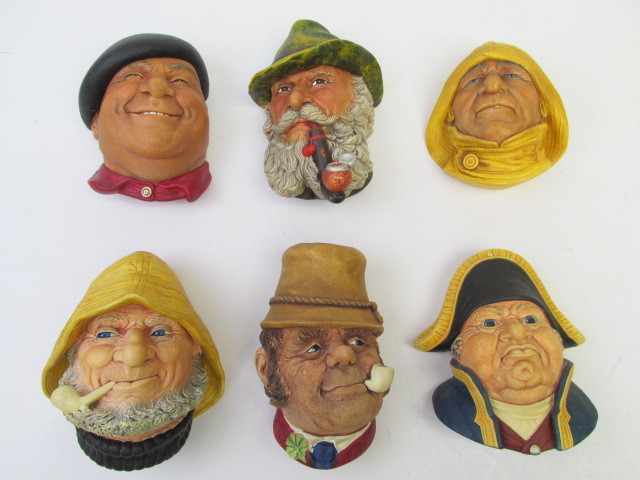 lot 65 image: Group of Vintage Chalkware BOSSON Heads #3