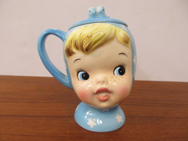 lot 13 image: Vintage 1950s Napco MISS CUTIE PIE Lidded Jar