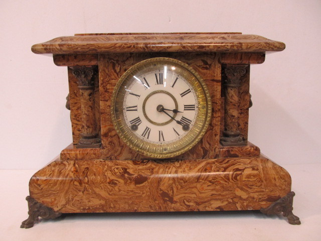 lot 37 image: Working Antique SETH THOMAS Mantel Clock
