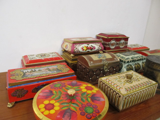 lot 182 image: Collection of Vintage Western German Toffee Tins
