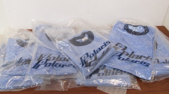 lot 108 image: LARGE Lot of NOS Vintage 1970s or Early 80s POLARIS T-Shirts - Size Youth XL