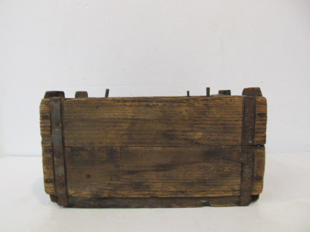 lot 136 image: Antique Wooden Military Ammo Crate