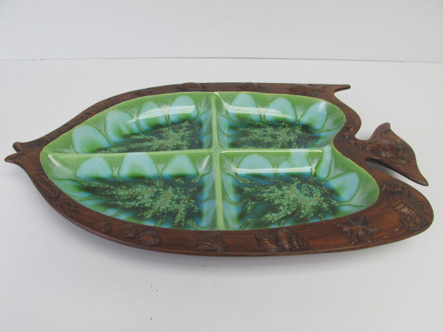 lot 202 image: Large Vintage Mid Century Divided Serving Platter