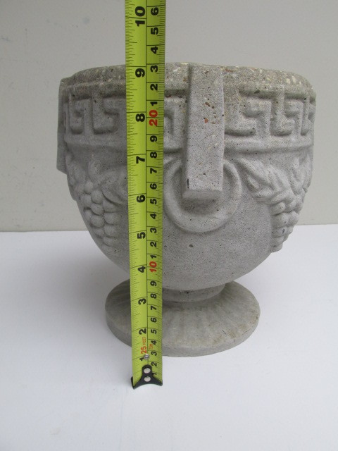 lot 205 image: Solid Cement Garden Planter Pot