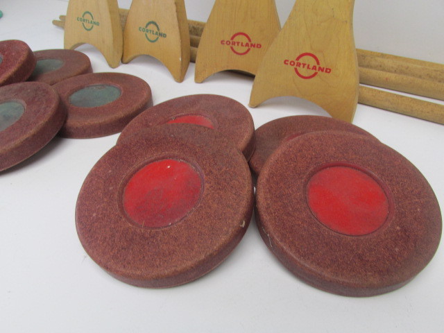 lot 191 image: Vintage CORTLAND Shuffleboard Set