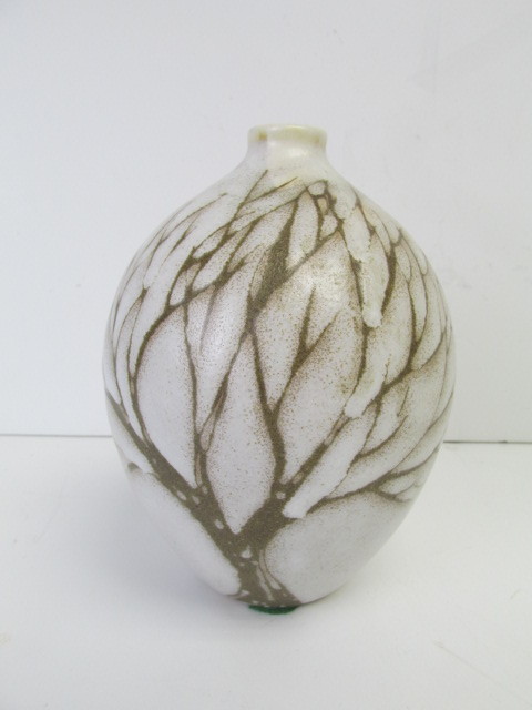 lot 204 image: Vintage Signed Art Pottery Tree Vase