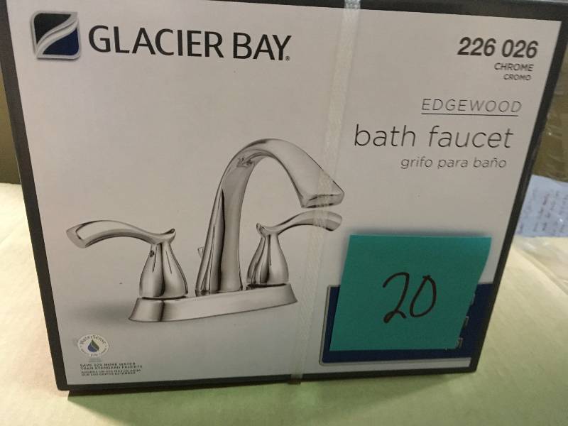 lot 20 image: Glacier Bay Edgewood Bath Faucet not used