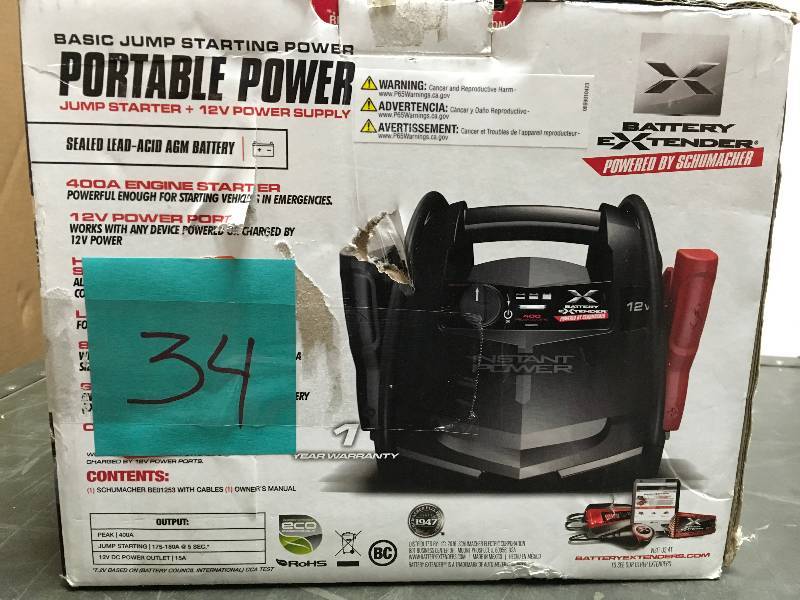 lot 34 image: Battery extender Portable Power Jump Starter in good condition